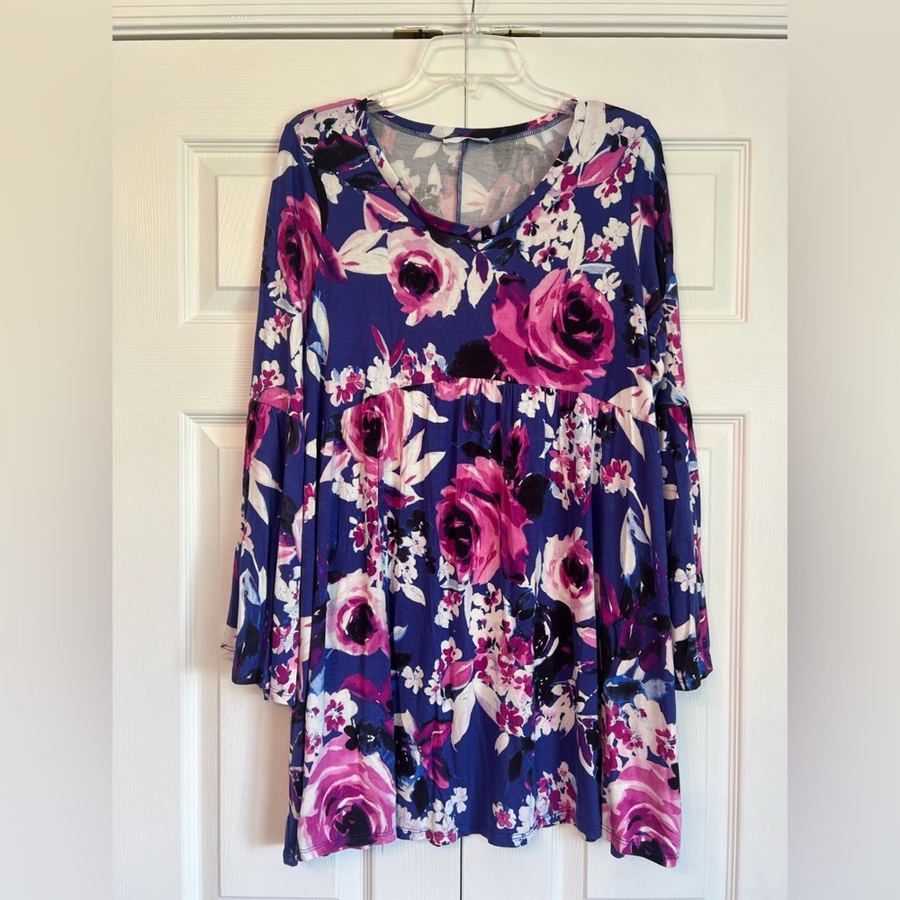 Amelia James Vibrant Floral Long Shirt